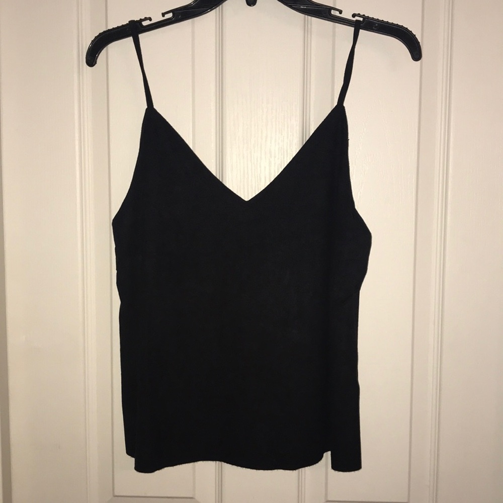 Black suede top